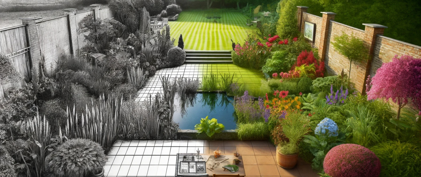 Landscaping design service near Bagshot